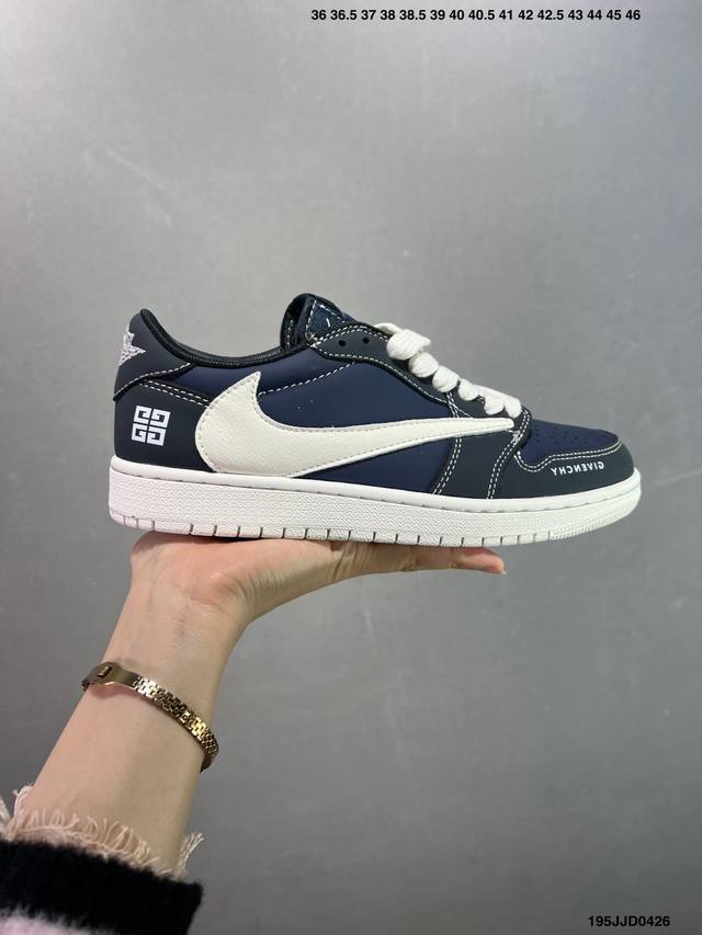 Aj1倒勾Travis Scott X Air Jordan 1 ” Reverse Mocha “ Aj1乔1 Ts 闪电 联名倒钩 低帮文化篮球鞋 完美品质