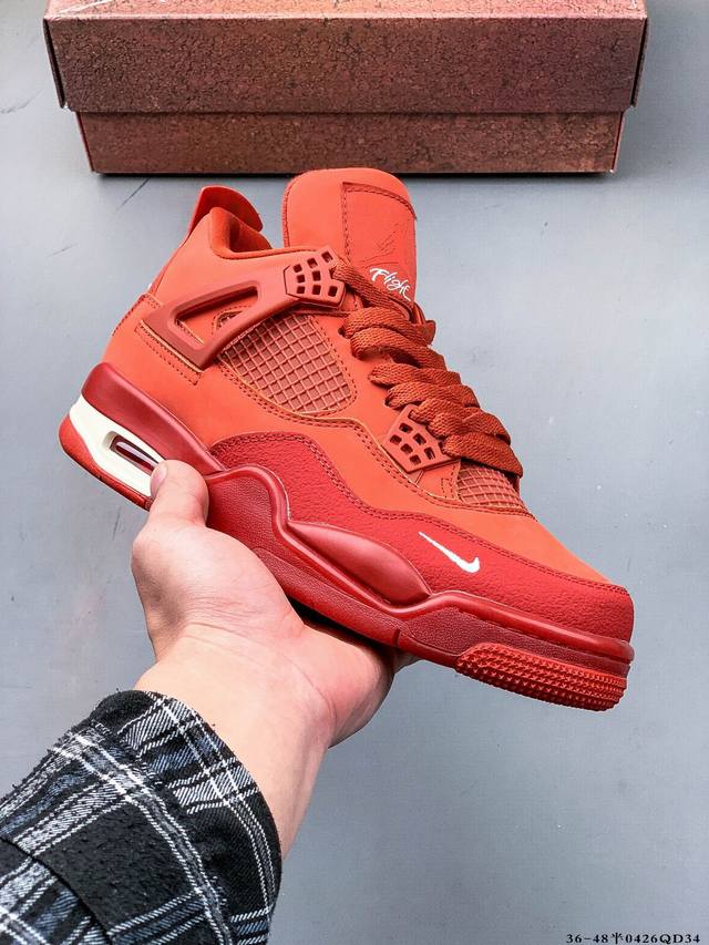 公司级！Air Jordan 4 Retro Og Cement Aj4 乔4 复古休闲运动篮球鞋 正确鞋舌立体高频 原厂数据 2025最新原厂底模 原厂纸板