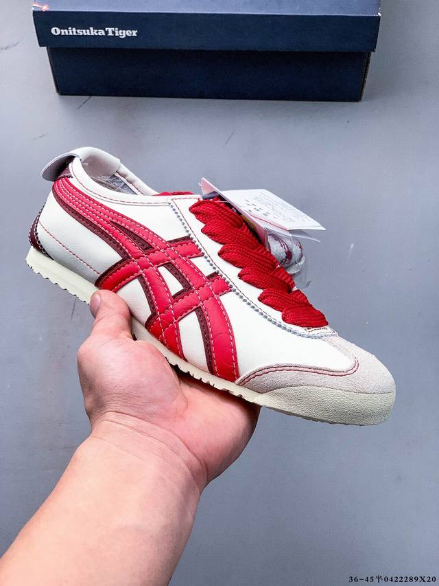 Asics 亚瑟士 Onitsuka Tiger 鬼冢虎 阿斯克斯 皮面原装四联吊牌 中底纸板钢印 日系轻便运动休闲鞋 0422289X20