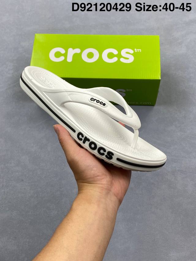 Crocs拖鞋卡骆驰面包人字拖女鞋户外夹脚拖鞋男沙滩鞋尺码 40-45 D9 429