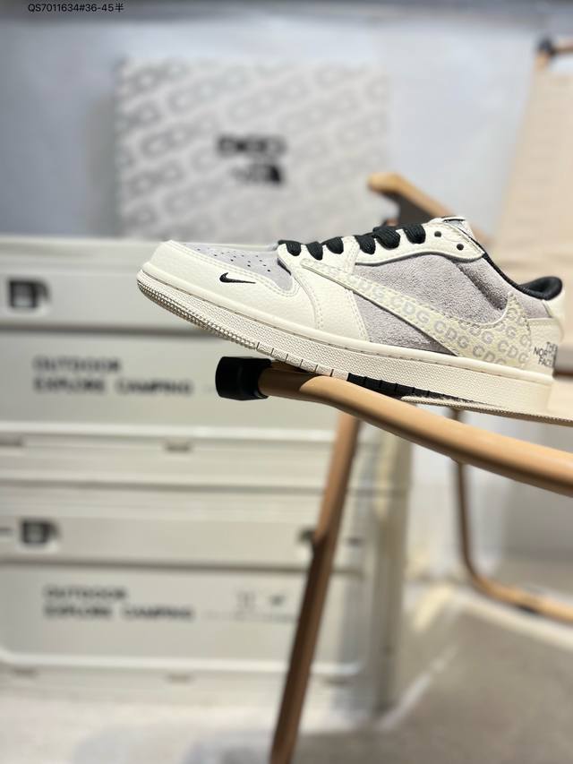 公司级头层皮北面 X 乔丹Air Jordan 1 Low Aj1低帮系列篮球鞋 官方同步配色 原装级产物 #拒绝公底 立体鞋型 细节完美 高清洁度Xf8698