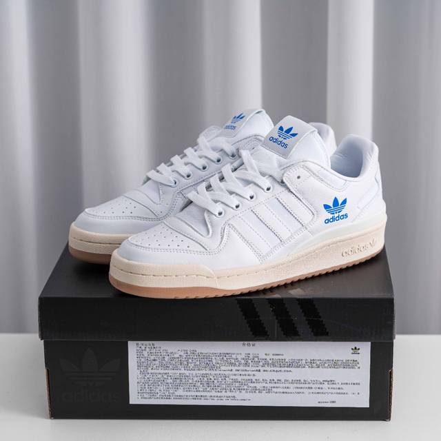 核心私 Adidas Forum 84 Low Cl三叶草低邦 经典魔术贴复古板鞋 男女潮流头层皮休闲鞋 货号：Ho4903 尺码：36 36.5 37 38