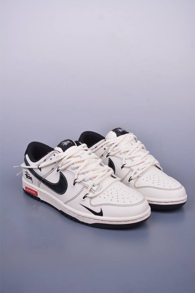 Nike Sb Dunk Low 斯图西联名 解构抽绳鞋带 纯原大厂出品 极力推荐 原装头层材料 独家版型蒸餾加工 帶來的是更好的视觉和脚感体验 大厂纯原品质出