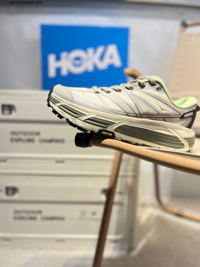Hoka One One Mafate Speed 2 米棕色 玛法低帮厚底轻量户外运动鞋 实拍上架 #同源原厂Event机能透气针织鞋面 #原装轻量化材料Fr