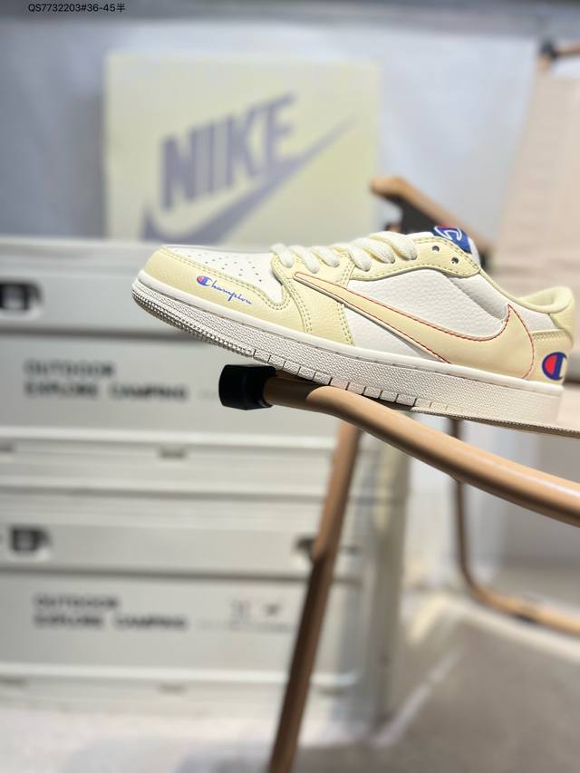 公司级头层皮冠军 X 乔丹Air Jordan 1 Low Aj1低帮系列篮球鞋 官方同步配色 原装级产物 #拒绝公底 立体鞋型 细节完美 高清洁度Qy1188