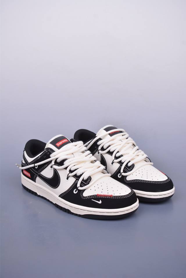 Nike Sb Dunk Low Supreme联名 解构抽绳鞋带 纯原大厂出品 极力推荐 原装头层材料 独家版型蒸餾加工 帶來的是更好的视觉和脚感体验 大厂纯