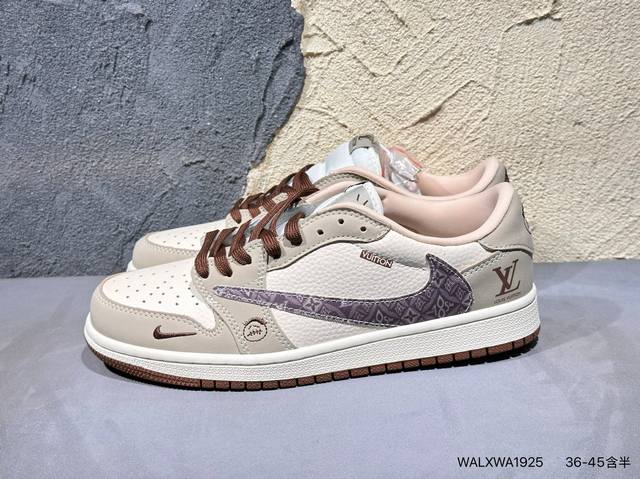 Travis Scott X Fragment Design X Air Jordan 1 Low Og Sp Aj1 乔1 低帮文化休闲板鞋 #多方联名合作融