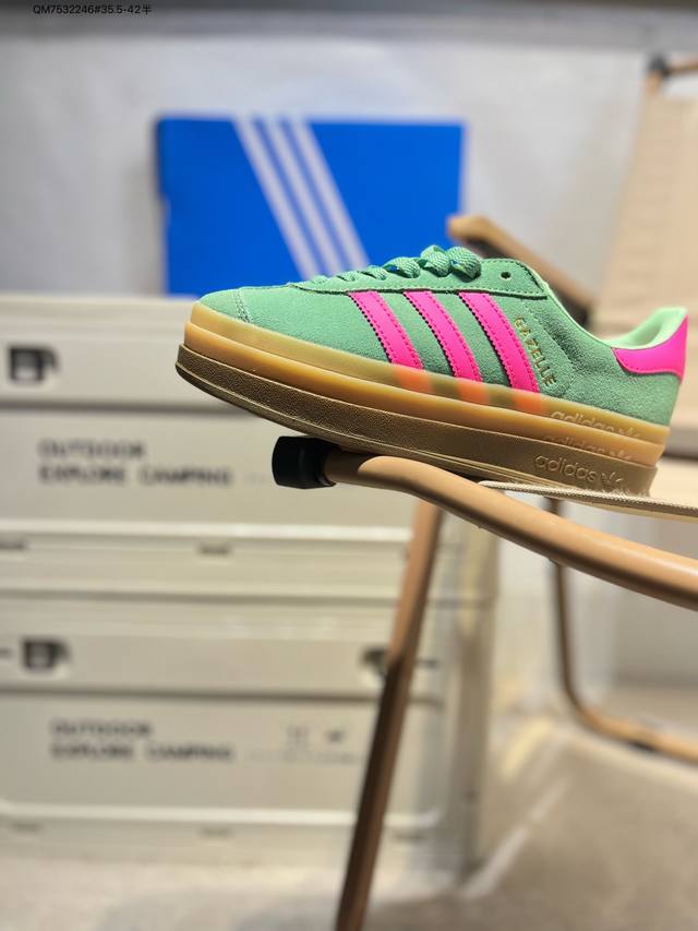 公司级特价清仓Ad Originals Gazelle Bol D品控无敌、进口翻毛皮、各大平台不二之选。 色差还原度高达百分99以上。 全部提取原鞋色卡比对采