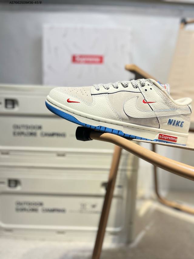 Nike Sb Dunk Low“Supreme联名” 周年高端定制 低帮休闲板鞋 定制鞋盒 超高清洁度 皮料切割干净无任何毛边 细节完美Sc9207 As76