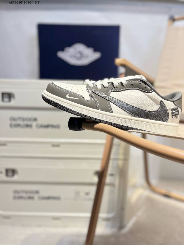 公司级头层皮迪奥 X 乔丹Air Jordan 1 Low Aj1低帮系列篮球鞋 官方同步配色 原装级产物 #拒绝公底 立体鞋型 细节完美 高清洁度Xs As7