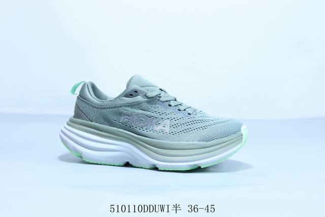 hoka One One Clifton 8代 机能轻量缓震网面增高越野男女跑步鞋 510 Dduwi半 36-45