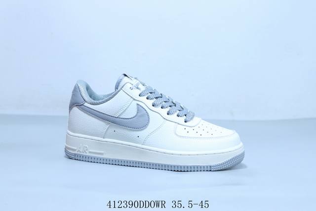 耐克 Nike Air Force 1 Af1耐克 低帮 空军一号休闲板鞋 灰白 货号 Nk6369-566 412390Ddowr 35.5-45