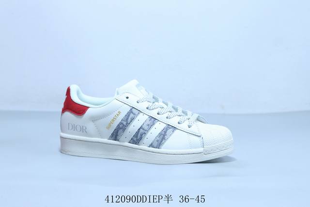 阿迪达斯Adidas三叶草 Originals Superstar 贝壳头系列低帮经典百搭休闲运动板鞋 古驰 货号 Bz2504 4 90Ddiep半 36-4