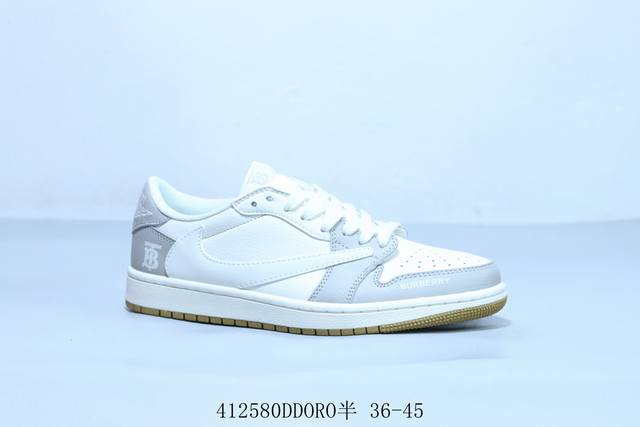 乔丹Air Jordan 1 Low Aj1 乔1低帮复古文化休闲运动篮球鞋 倒勾 圣罗兰 货号 Qy0966-119 412580Ddoro半 36-45