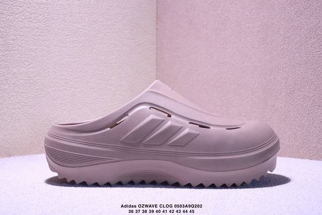 男女鞋36-45码 Adidas Ozwave Clog Jr6761 稳定缓震回弹厚底老爹拖鞋 厨师鞋二代 Xm0503Q202