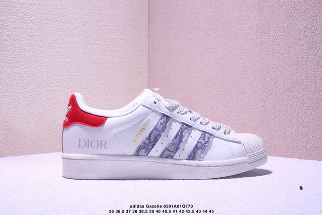 adidas Gazelle Indoor W定制贝壳头Gucci 三叶草休闲防滑耐磨低帮板鞋鞋头出色设计 塑就出众贴合感稳固的后跟贴合足部曲线设计软弹舒适 不