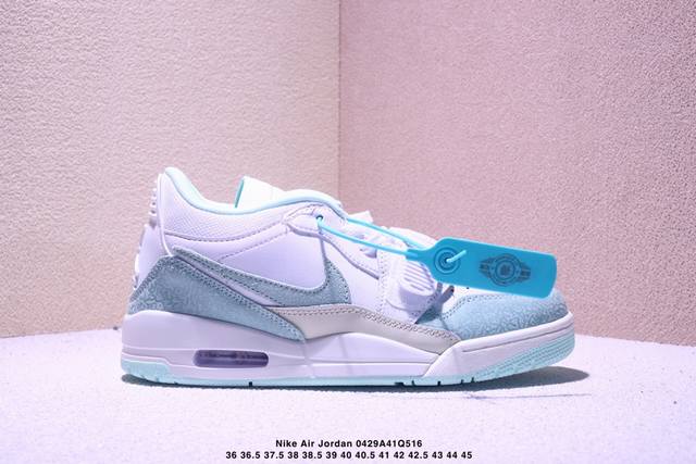 真标带半码耐克Nike Air Jordan Legacy 312 Low”White Pine Green“乔丹最强三合一混合版本低帮文化休闲运动篮球鞋 尺码
