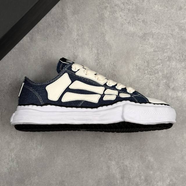 本地 核心私 Maison Mihara Yasuhiro X Mmy Amiri Skel-Top Low 圆头系带 低帮帆布鞋 张艺兴 王一博 王嘉尔 同款