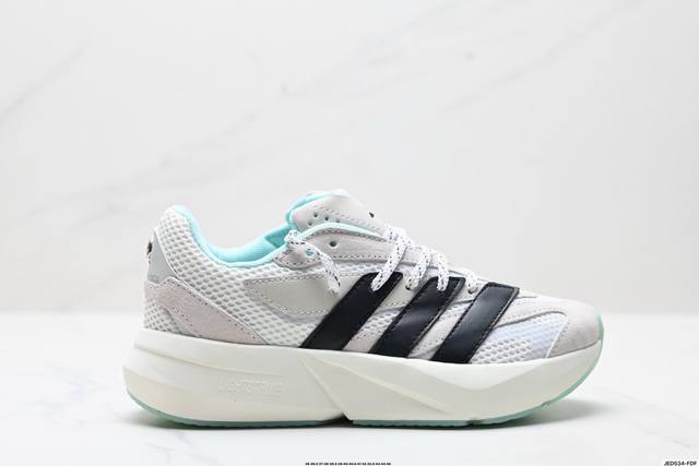 公司级Adidas Lightblaze 舒适防滑 新款阿迪达斯低帮跑步鞋 极致轻盈的Lightweight Upper设计 带来近乎裸足的舒适体验 中底采用尖