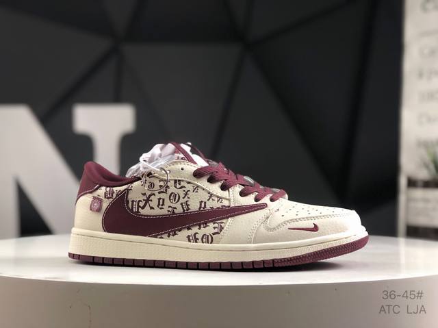 公司级带半码 耐克 Travis Scott X Fragment Design X Jordan Air Jordan 1 Low Og Sp “迪奥联名 多