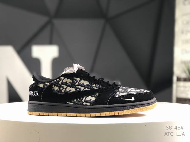 公司级带半码 耐克 Aj1倒勾Travis Scott X Air Jordan 1 ” Reverse Mocha “ Aj1乔1 Ts 闪电 联名倒钩 低帮