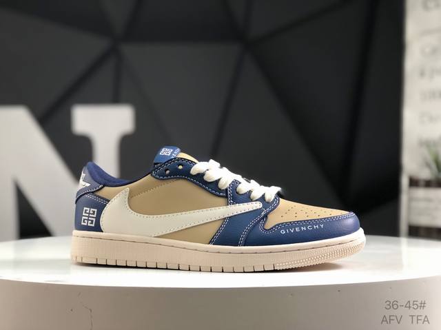 头层带半码 耐克 Air Jordan 1 Low Aj1 乔1 联名 倒钩 高端定制 低帮复古文化板鞋 货号：Qy0568-953 定制鞋盒 大厂纯原品质出货