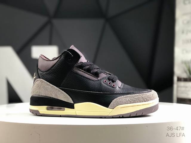 公司级带半码 耐克 X Air Jordan 3 Black 黑棕 原纸板楦头开发 进口头层皮料 完美鞋型匹配公司货 正确鞋舌立体高频 最新原厂底模 大底卡色咬