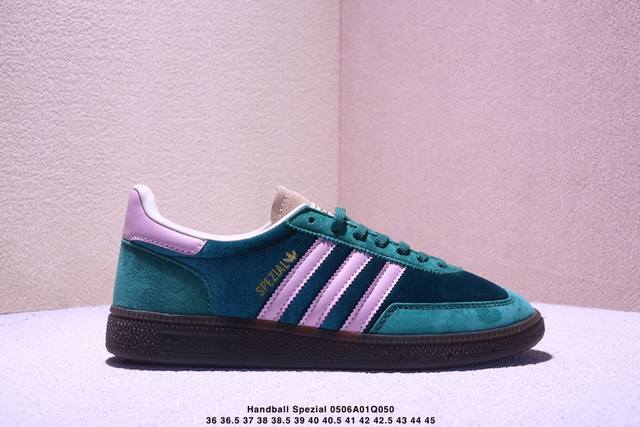 公司级Adidas Handball Spezial 官方正确版本 阿迪达斯经典款 复古休闲板鞋 全鞋采用反毛皮制作 牛筋耐磨大底 承载青春情怀的板鞋 经典三条