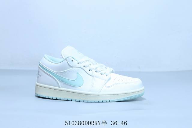 乔丹Air Jordan 1 Low Aj1 乔1低帮复古文化休闲运动篮球鞋 白绿 货号 Dc0774-112 510380Ddrry半 36-46