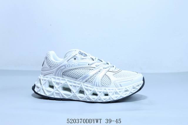 迪奥 采用3D镂空切割工艺呈现藤格纹透气Ins 迪奥 Dior Homme Connect 橡胶增高时装鞋 迪奥老爹鞋 520 Ddywt 39-45