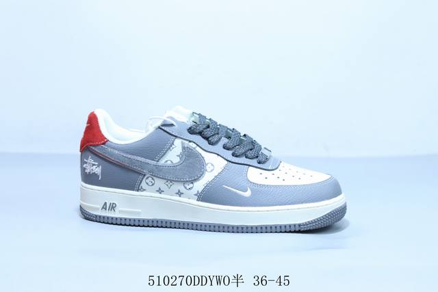 耐克 Nike Air Force 1 Af1耐克 低帮 空军一号休闲板鞋 斯图西 货号 Xz6188-338 510270Ddywo半 36-45