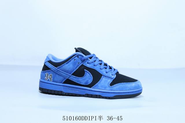 耐克 Nike Sb Dunk Low Pro 复古低帮 休闲运动滑板板鞋 黑蓝 货号 Hq8487-400 510 Ddipi半 36-45