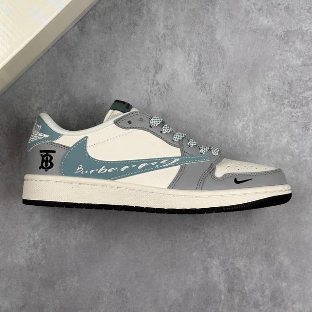 本地 核心私 Travis Scott X Fragment Design X Air Jordan 1 Low Og Sp Aj1 乔1 巴宝莉联名-米灰绿
