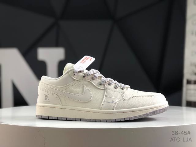 公司级带半码 耐克 Nike Air Jordan 1 Low Og Sp Aj1 乔1 低帮潮流运动休闲板鞋。Aj1 低帮拼接 完美版型真头层牛皮# 内置缓震