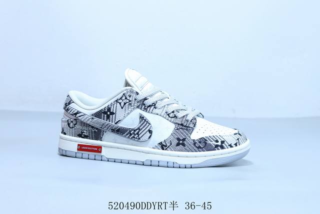 耐克 Nike Sb Dunk Low Pro 复古低帮 休闲运动滑板板鞋 Lv 货号 Sc9772-807 520490Ddyrt半 36-45
