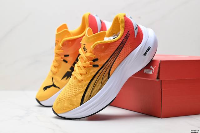 公司级Puma Deviate Nitro 3 彪马 缓震训练跑鞋透气 舒适防滑耐磨 低帮 休闲跑步鞋 货号:309707-12 Id:Jkd103-Fjz