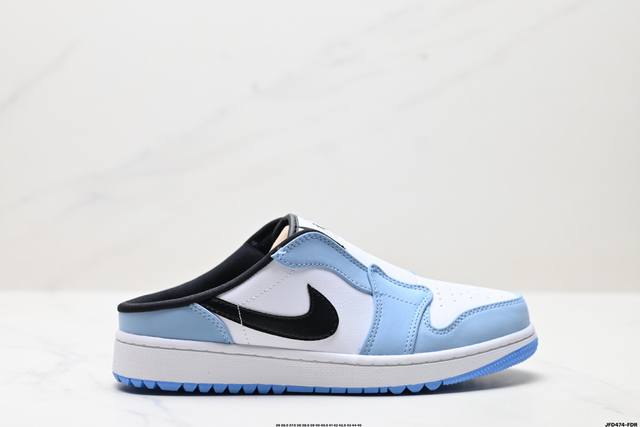 公司级Nike Air Jordan 1 Mule Aj1 高尔夫 低帮 防磨耐磨 一脚蹬半拖款 拒绝公底 立体鞋型 细节完美 高清洁度 购置公司同步原材料 原