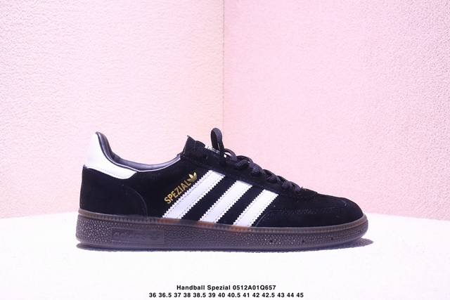 公司级Adidas Handball Spezial 官方正确版本 阿迪达斯经典款 复古休闲板鞋 全鞋采用反毛皮制作 牛筋耐磨大底 承载青春情怀的板鞋 经典三条