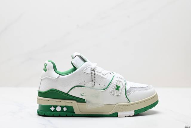 真标全新Lv路易威登Louis Vuitton Trainer Sneaker Low休闲运动文化百搭板鞋 尺码:36-45 Id:Jed212-Fje