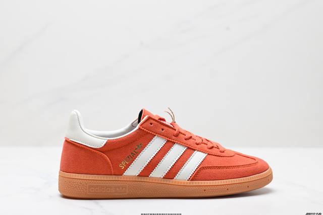 公司级Adidas Handball Spezial 官方正确版本 阿迪达斯经典款 复古休闲板鞋 全鞋采用反毛皮制作 牛筋耐磨大底 承载青春情怀的板鞋 经典三条
