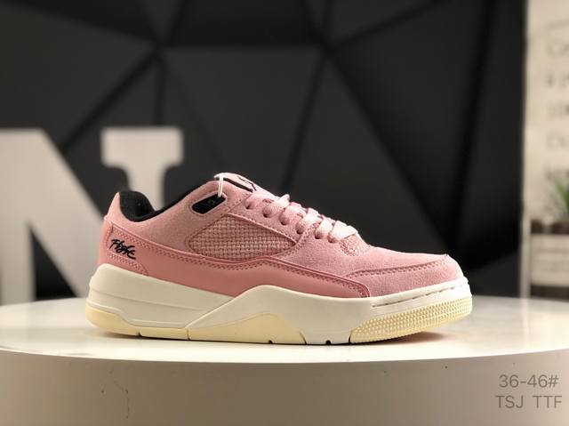 真标带半码 耐克 Who Decides War X Nike Jordan Flight Court Ate 搭防滑耐磨 低帮 耐克复古篮球鞋 货号:Hf32