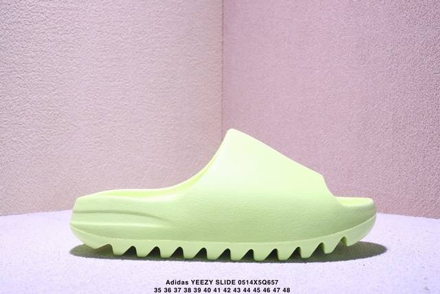 adidas阿迪达斯Yeezy Slide 椰子拖鞋侃爷一字拖沙滩防滑凉拖鞋 Xm0514Q657