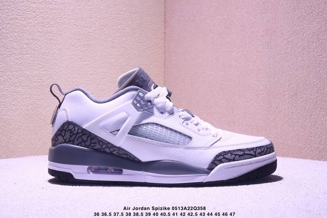 公司级Nike Air Jordan Spizike Low舒适百搭 防滑耐磨 低帮 复古篮球鞋 完美鞋型打造 内原厂气垫 全新设计立体压纹原盒包装 货号:Fq