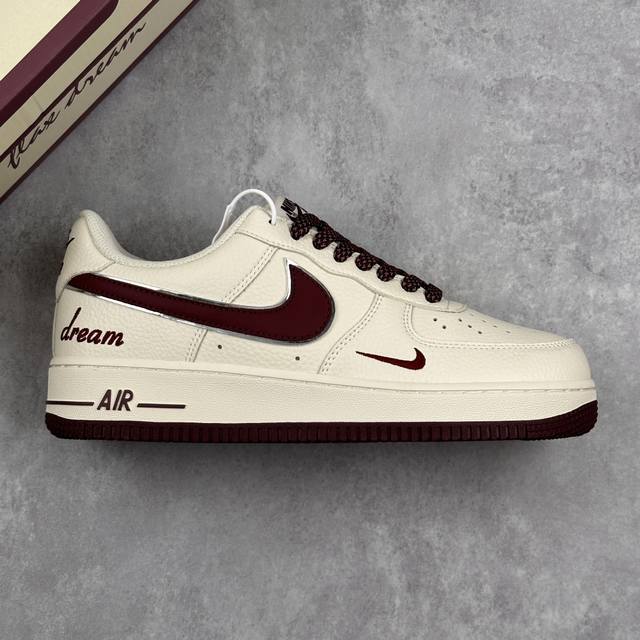 本地 核心私 Nike Air Force 1'07 Low Dream 白酒红小勾 空军一号低帮休闲板鞋 #定制皮料 专属鞋盒 原楦原纸板 纯正空军版型 高清