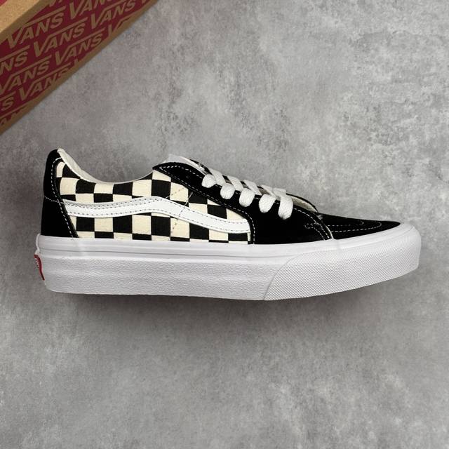 本地 核心私 万斯 Vans Sk8-Low 经典黑白 棋盘格 低帮休闲硫化帆布鞋 工艺：硫化1:1 重量1:1、真标、原钢印、材质标、鞋型标、合格证 货号：V