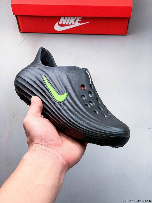 nike Reactx Rejuven8男子凉鞋采用质感柔软且出众回弹的 Reactx泡绵，缔造非凡舒适的日常穿着体验，助你保持活力。鞋面透气孔设计，营造出色透
