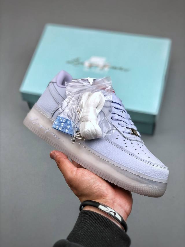长期特价 Nike Air Force 1 Low 紫银色 原楦头原纸板 打造纯正空军版型专注外贸渠道 全掌内置蜂窝气垫 原盒配件 原厂中底钢印、拉帮完美 官方