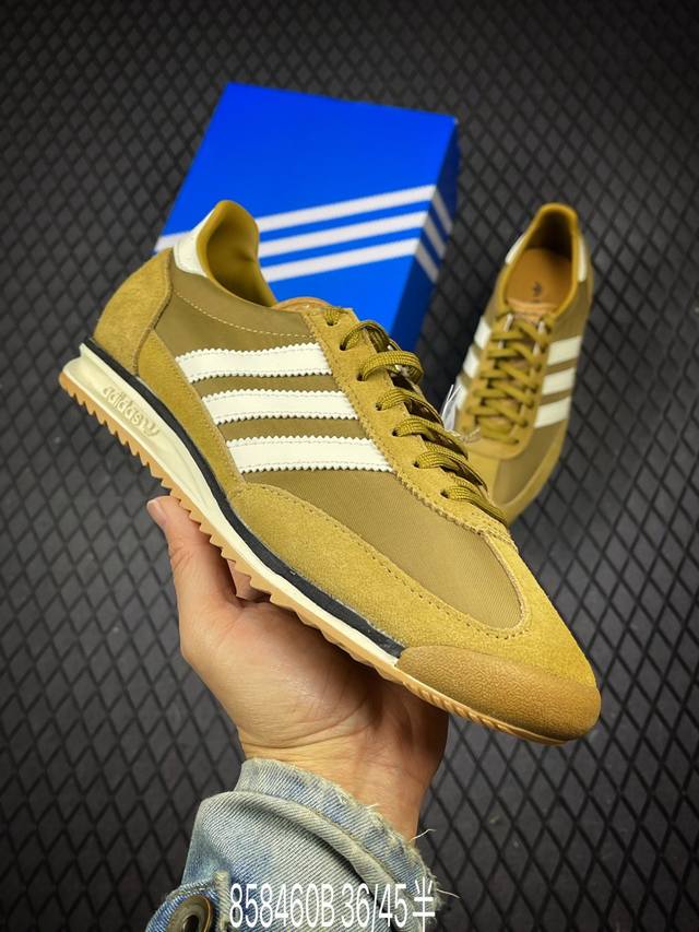 b Adidas Originals Sl 72 Rtn 复古单品 防滑 低帮 生活体闲鞋 男女同款简约大方的造型设计，给人以随性闲的时尚格调，穿着舒适轻便，运