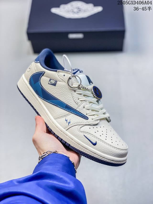 海外爆款限量发售！Travis Scott X Fragment Design X Jordan Air Jordan 1 Low Og Sp “闪电联名 闪电