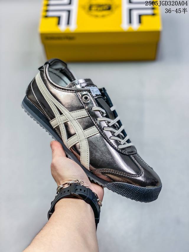 亚瑟士 Onitsuka Tiger Mexico 66 Slip On 鬼冢虎复古时尚 舒适透气皮革鞋面 耐磨防滑 休闲运动跑步鞋 虎底采用磨耐防橡滑胶底大富